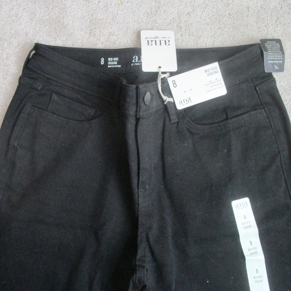 A.N.A. Mid-Rise Jeggings For Women Black Size 8 - Picture 2 of 3